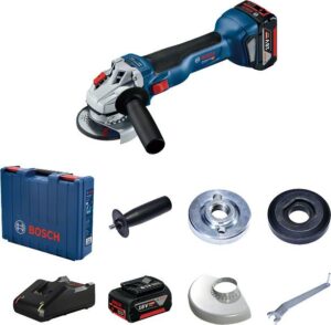 Шліфмашина кутова акумуляторна Bosch 18V-10, 125 мм, 18В 2x5.0А•год, 9000об•хв, L-BOXX 136, 0.89кг