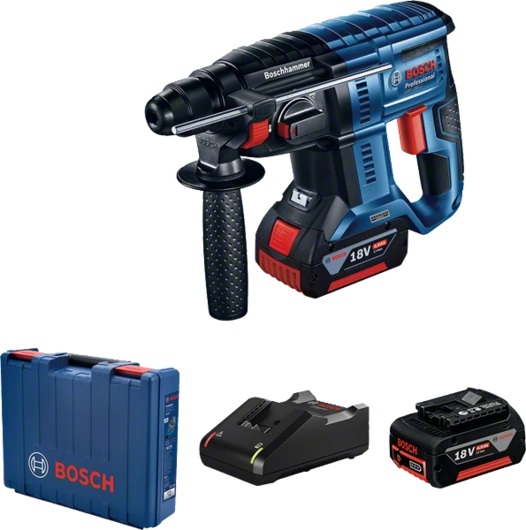 Перфоратор акумуляторний Bosch GBH 180-LI, SDS-Plus, 18В, акб 1x4А•год, 2Дж, 2.3кг