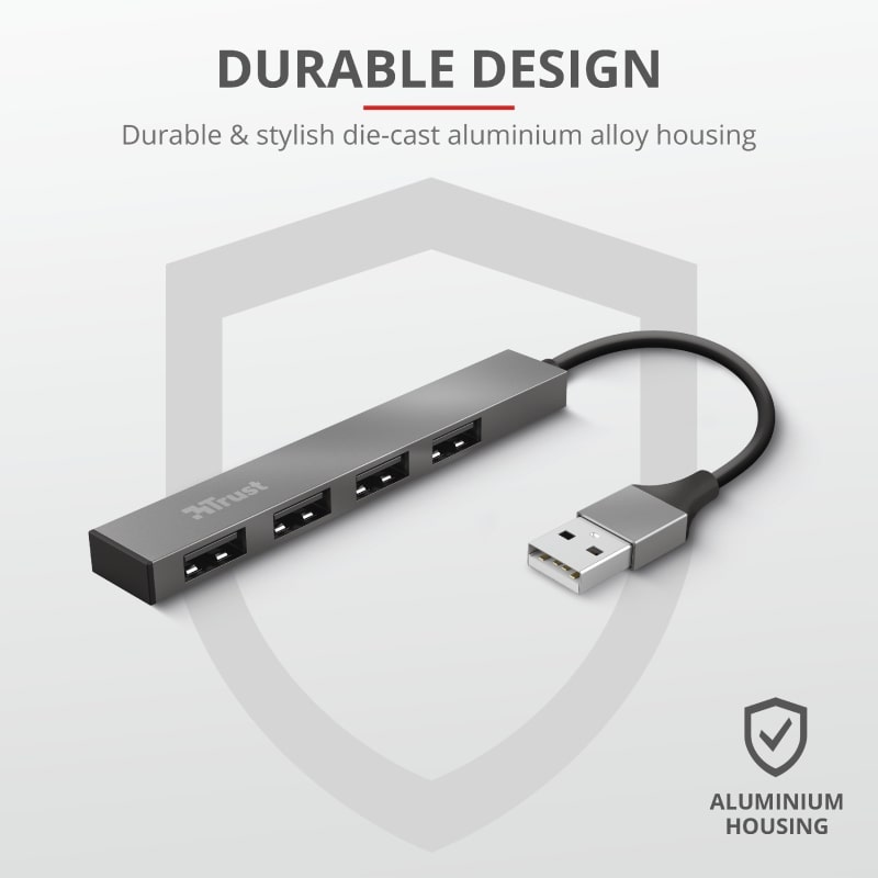 USB-хаб Trust Halyx Aluminium 4-Port Mini USB Hub (23786_TRUST)