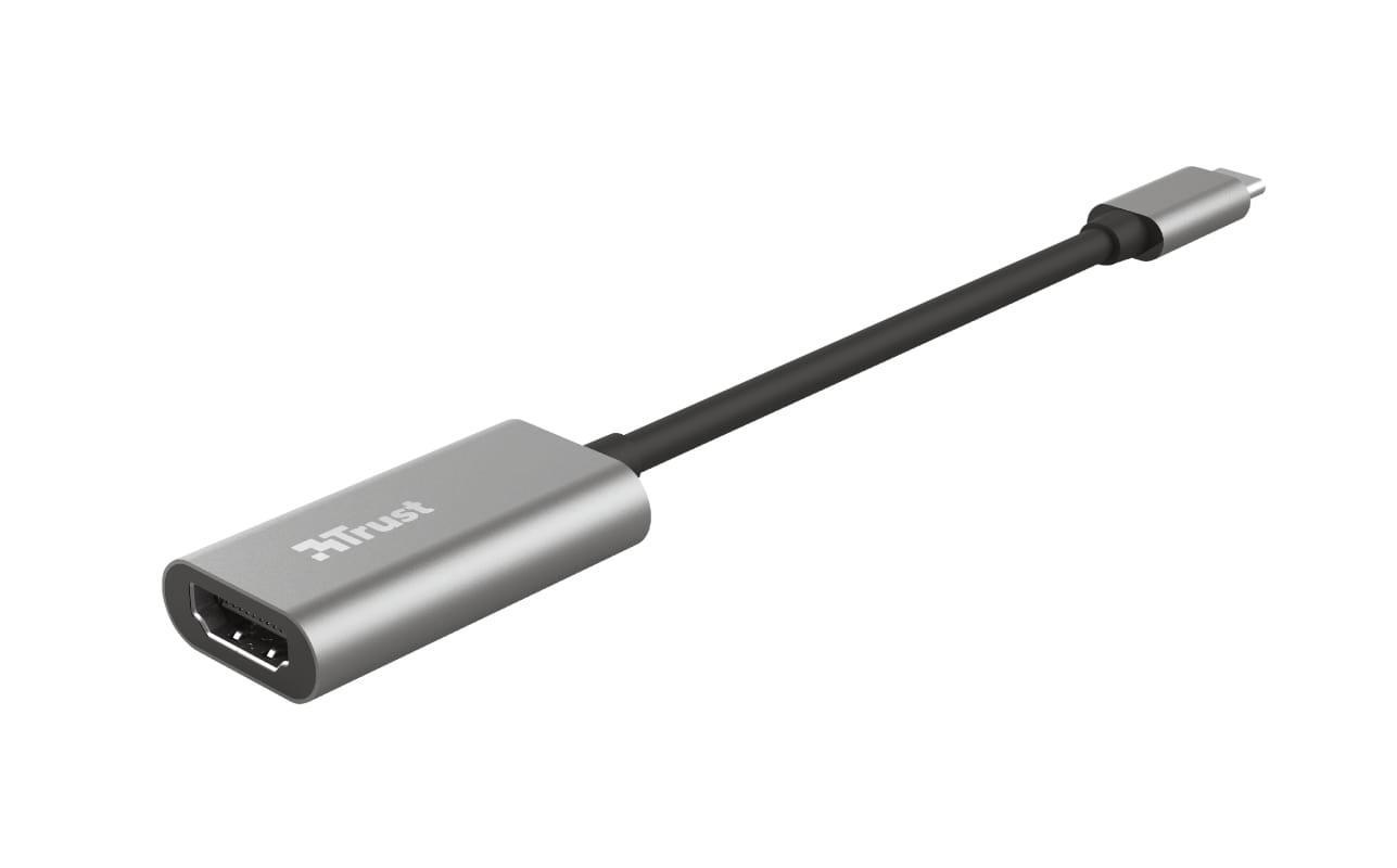 Адаптер Trust Dalyx USB-C > HDMI, 0.2м, Алюміній, чорний