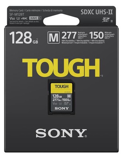 Карта пам`яті Sony SDXC 128GB C10 UHS-II U3 V60 R277/W150MB/s Tough (SFM128T.SYM)