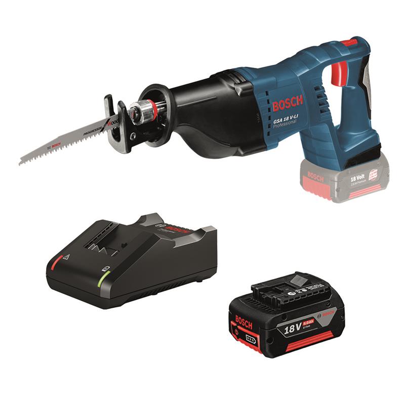 Пила шабельна Bosch GSA 18V-LI, GBA 18В 4,0 Аг, GAL 18V-40 (0.615.990.L6H)