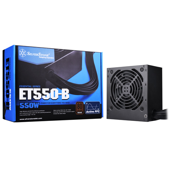 Блок питания SilverStone Strider Essential  (550W), >85%, 80+ Bronze, 120мм, 1xMB 24pin(20+4), 1xCPU 8pin(4+4), 3xMolex, 6xSATA,