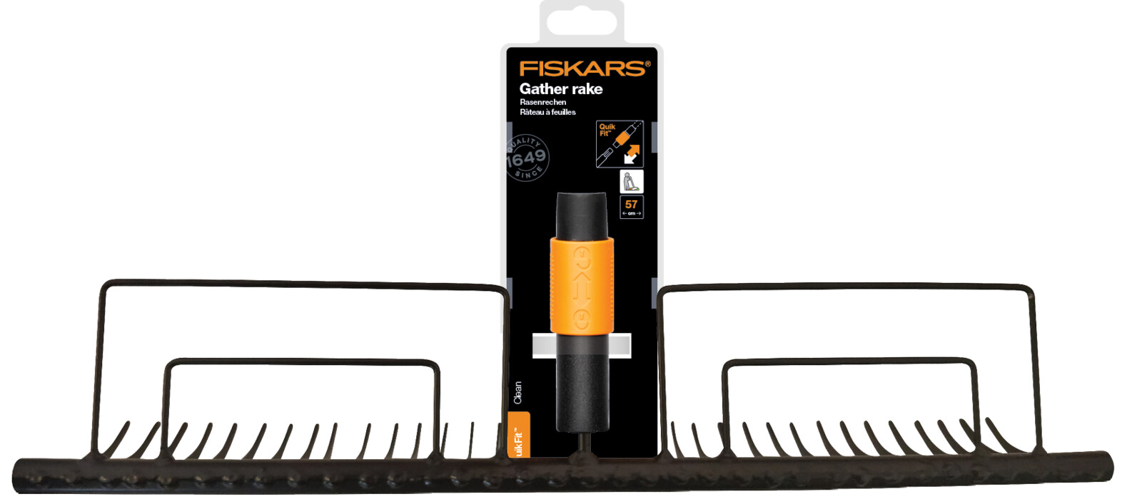 Насадка-граблі універсальні Fiskars QuikFit, 175см, 1.01кг