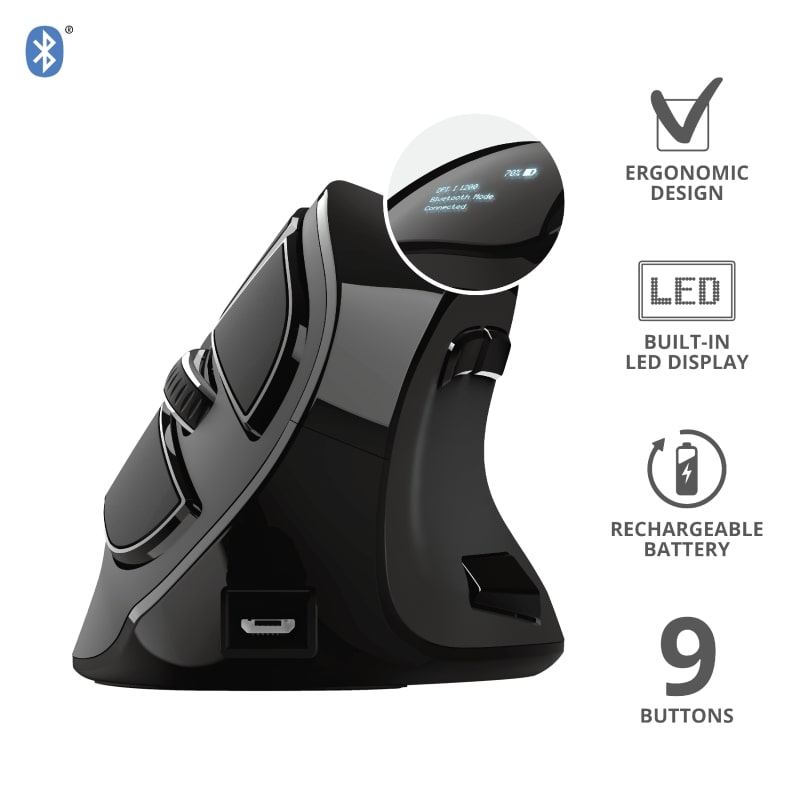 Миша Trust Voxx Rechargeable Ergonomic, WL, чорний