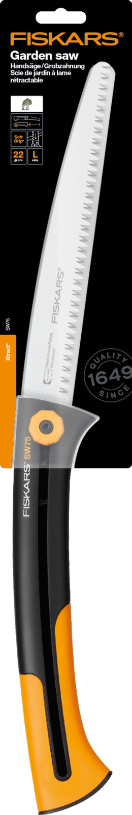 Пила садова Fiskars Xtract SW75, з кліпсою, 33см, 0.23кг