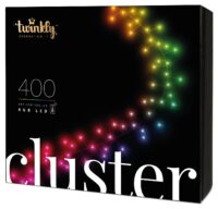 Smart LED Гірлянда Twinkly Cluster RGB 400, BT+WiFi, Gen II, IP44 кабель чорний (TWC400STP-BEU)