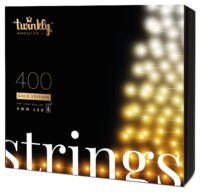 Smart LED Гірлянда Twinkly Strings AWW 400, BT+WiFi, Gen II, IP44, кабель чорний (TWS400GOP-BEU)