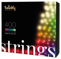 Smart LED Гірлянда Twinkly Strings RGBW 400, BT+WiFi, Gen II, IP44, кабель чорний (TWS400SPP-BEU)