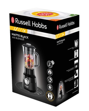 Блендер Russell Hobbs стаціонарний Matte Black 650Вт, чаша-1500мл, чорний