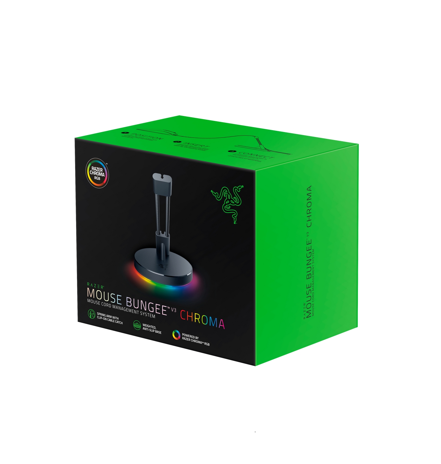 Тримач кабелю Razer Mouse Bungee V3 Chroma, RGB, чорний