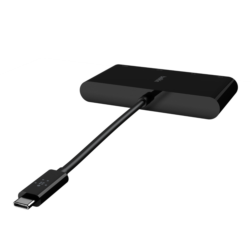 USB хаб Belkin USB-C – Ethernet, HDMI, VGA, USB-A, black (AVC005BTBK)