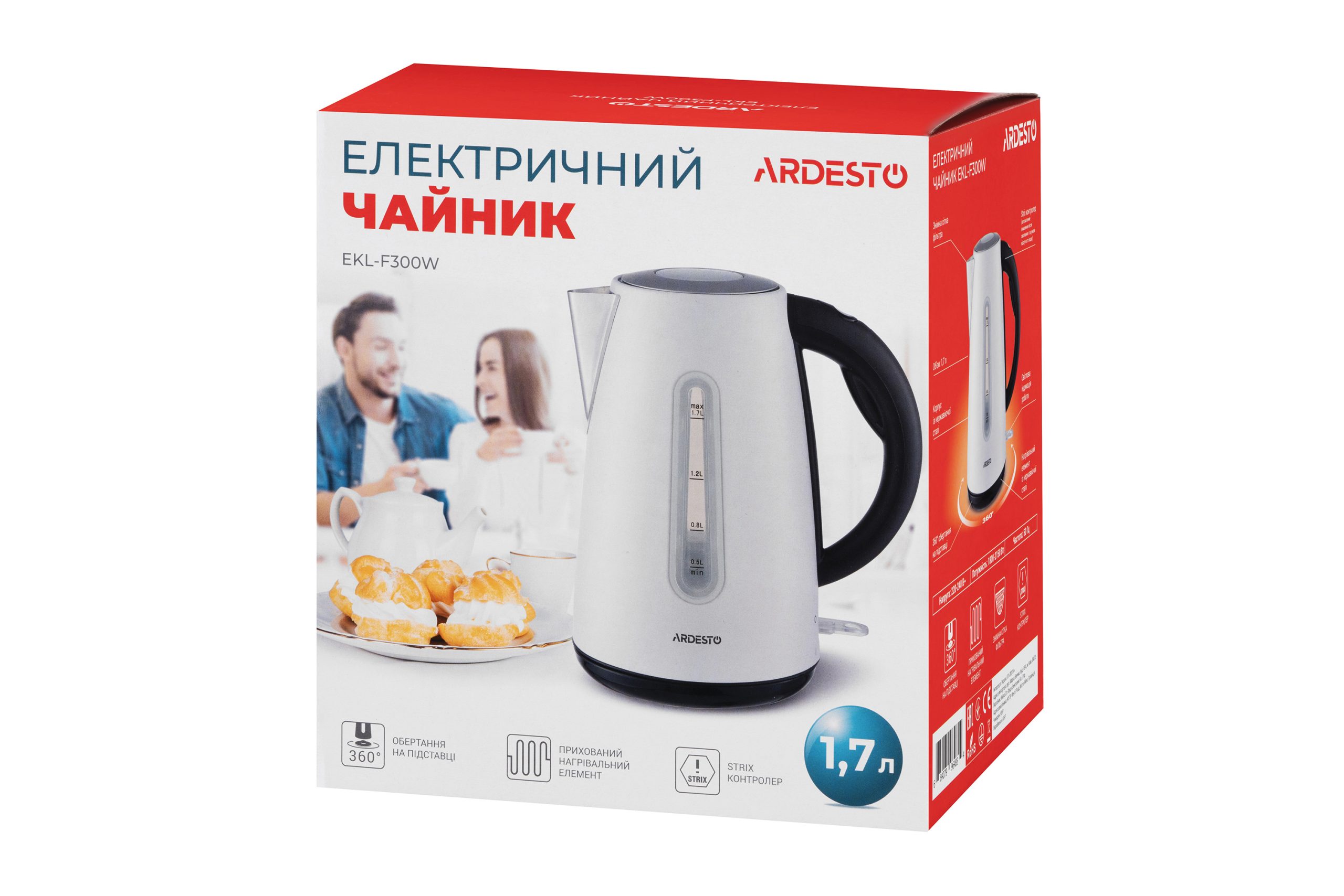 Електрочайник Ardesto EKL-F300W