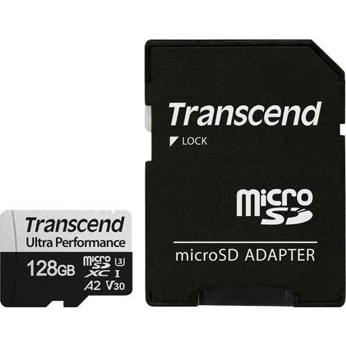 Карта пам'яті Transcend microSD 128GB C10 UHS-I U3 A2 R160/W125MB/s + SD