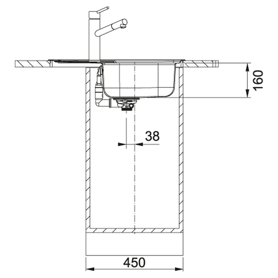 Мийка кухонна Franke Spark, нерж.сталь, прямокутник, з крилом, 635х500х160мм, чаша - 1, накладна, SKL 611-63, нерж декор