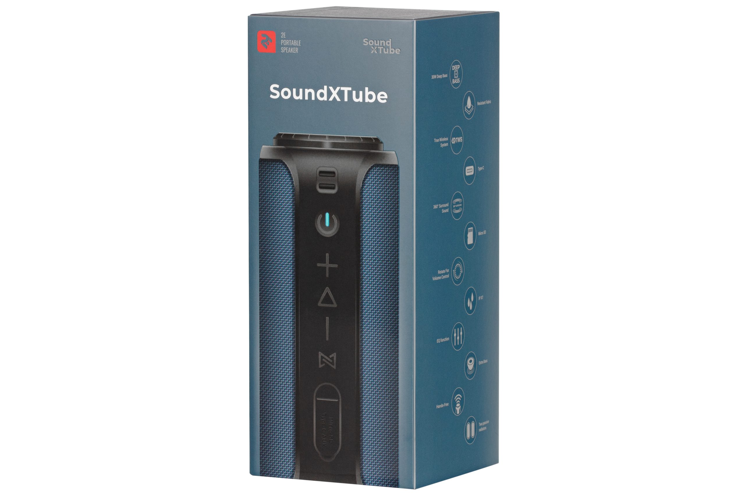 Портативна акустика 2E SoundXTube Blue (2E-BSSXTWBL)