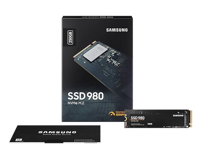 SSD накопичувач M.2 Samsung 980 250GB NVMe PCIe Gen 3.0 x4 2280 (MZ-V8V250BW)