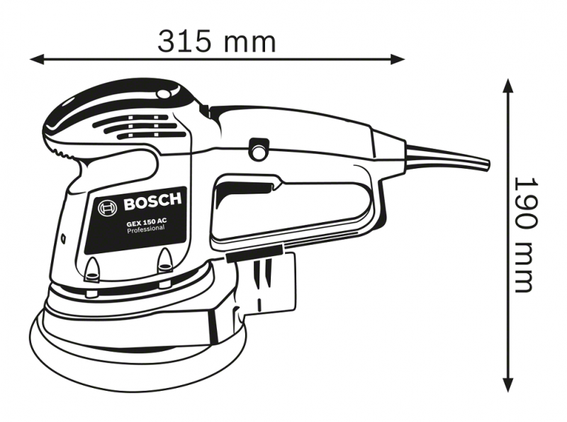 Шліфмашина ексцентрикова Bosch GEX 34-150 (0601372800)