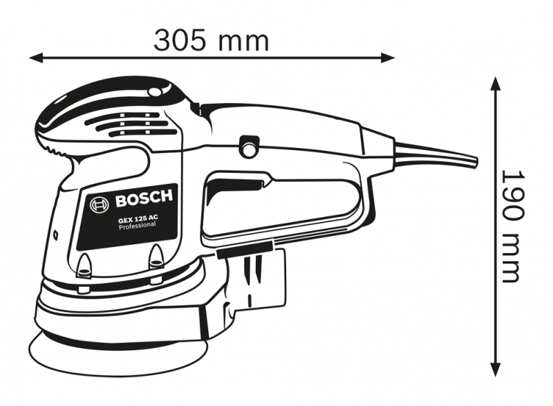 Шліфмашина ексцентрикова Bosch GEX 34-125 (0601372300)