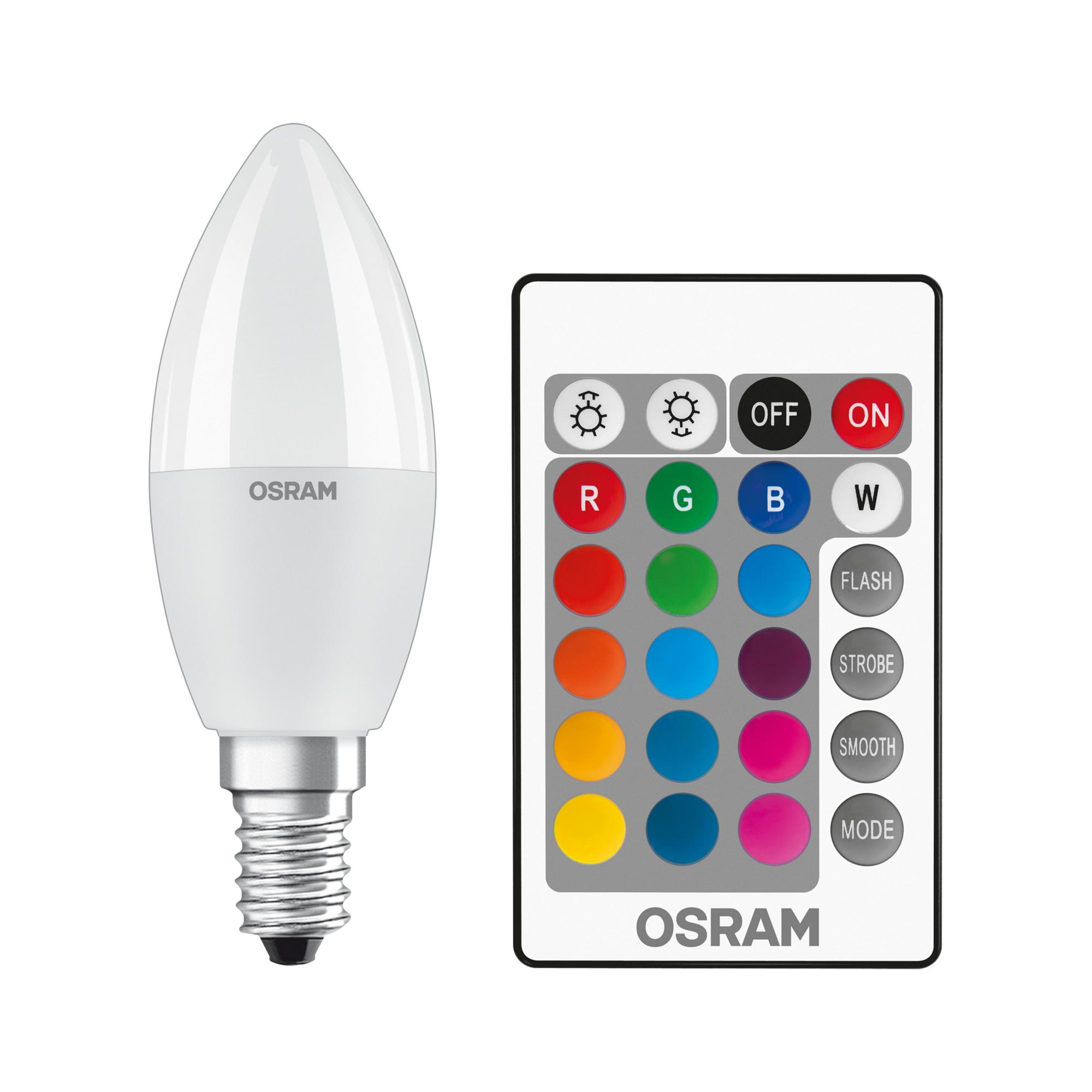 Лампа OSRAM LED E14 RGB 5,5Вт 2700К 470Лм В40