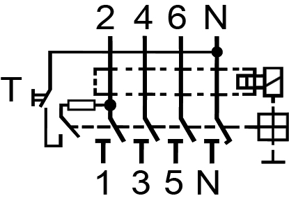 Реле диференціальне ETI (УЗО) 4р EFI-P4 40/0,3 тип AC (10kA)