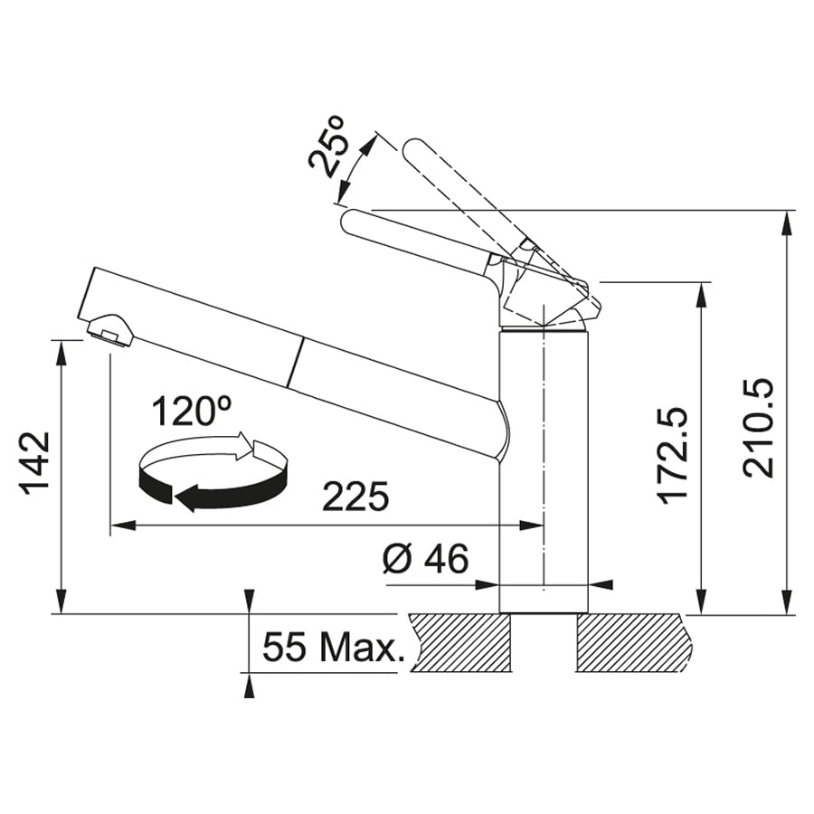 Змішувач Franke Orbit Pull Out 115.0623.136