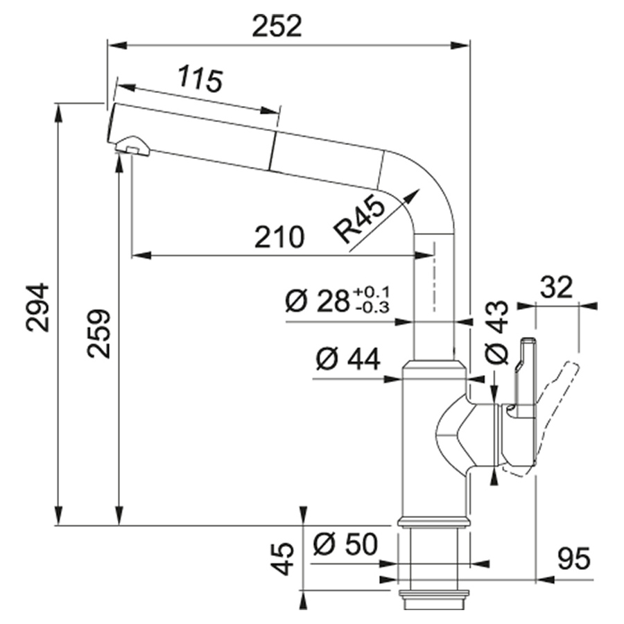 Смеситель Franke Urban 115.0595.089