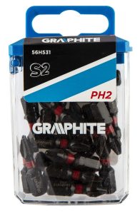 Біти ударні GRAPHITE PH2 x 25 мм, 20 шт.