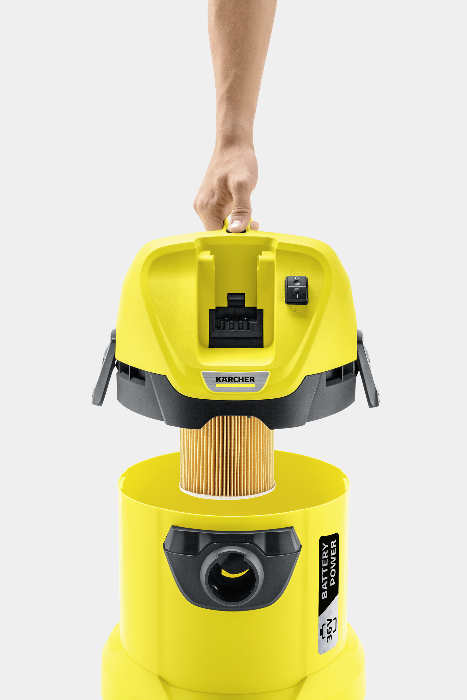 Пилосос професійний акумуляторний Karcher WD 3 Battery 36в, контейнер 17л, 5.2кг, без АКБ та ЗП