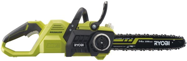 Пила ланцюгова акумуляторна Ryobi RY36CSX35A-0, 36В MAX POWER, шина 35см Oregon, безщіткова, без АКБ та ЗП