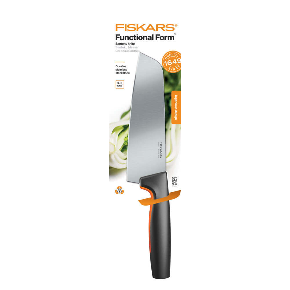 Ніж Santoku Fiskars FF 16 см (1057536)