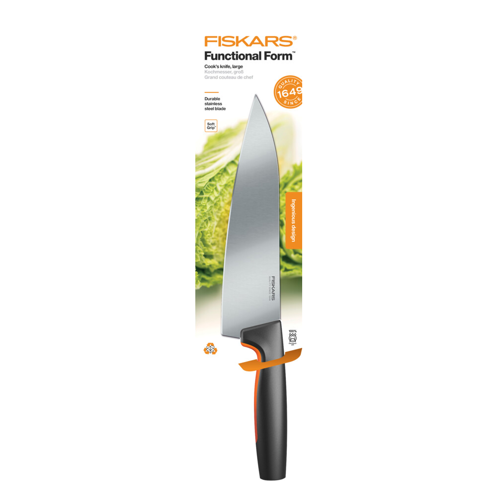 Ніж для шеф-кухаря великий Fiskars FF 20 см (1057534)