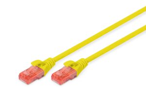 Патч-корд DIGITUS CAT 6 UTP, 5м, AWG 26/7, Cu, LSZH, Yellow (DK-1617-050/Y)