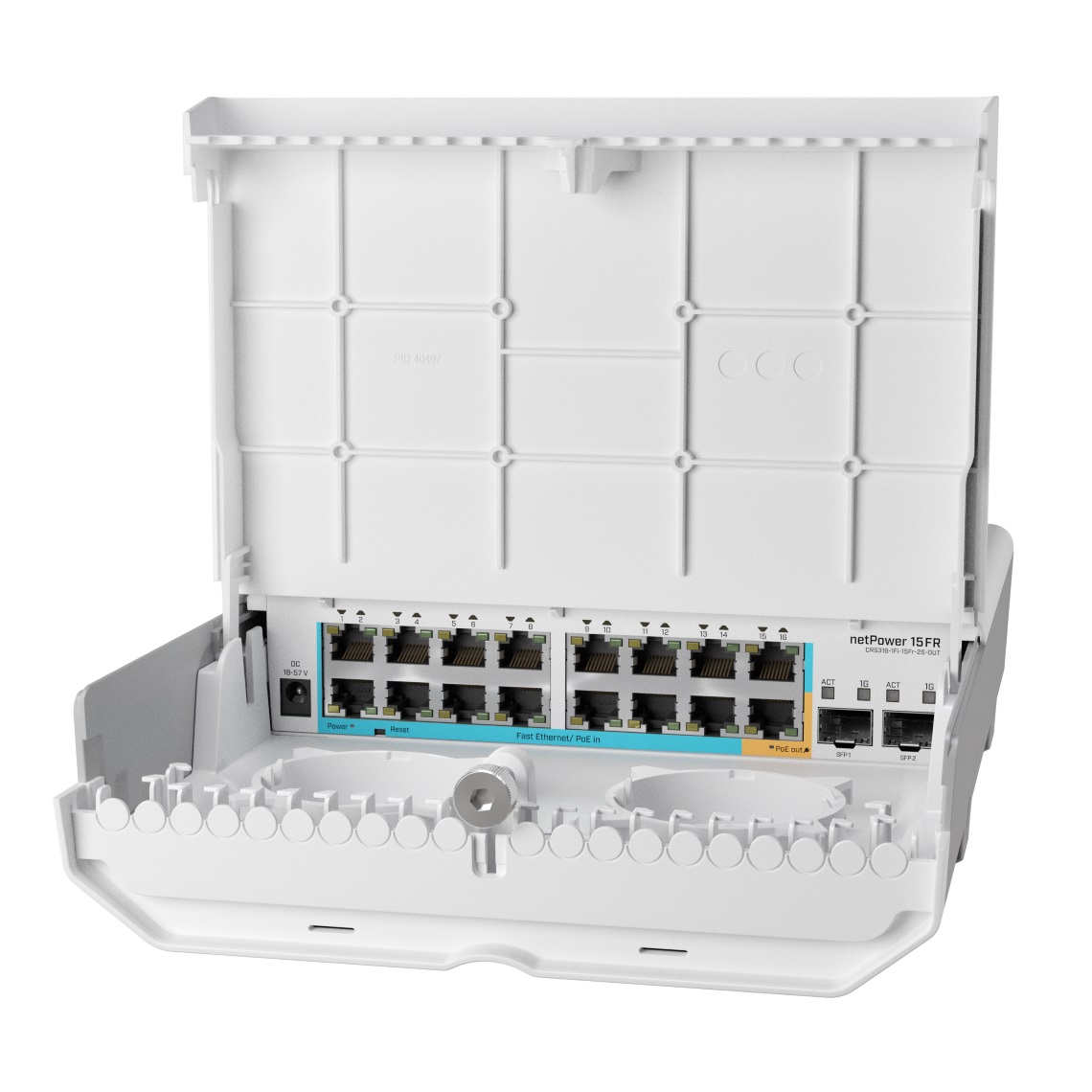 Комутатор MikroTik Cloud Router Switch netPower 15FR (CRS318-1FI-15FR-2S-OUT)