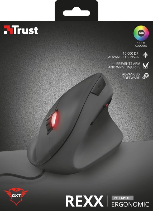 Миша Trust GXT144 Rexx Ergonomic, USB-A, чорний