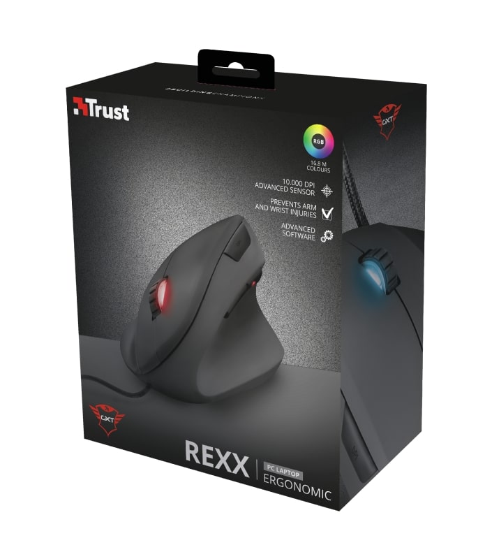 Миша Trust GXT144 Rexx Ergonomic, USB-A, чорний