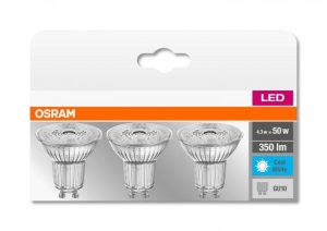 Набір ламп 3шт OSRAM LED GU10 4.3Вт 4000К 350Лм PAR16