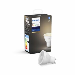 Розумна лампа Philips Hue GU10, 5.2W(57Вт), 2700K, White, Bluetooth, з регулюванням яскравості світла