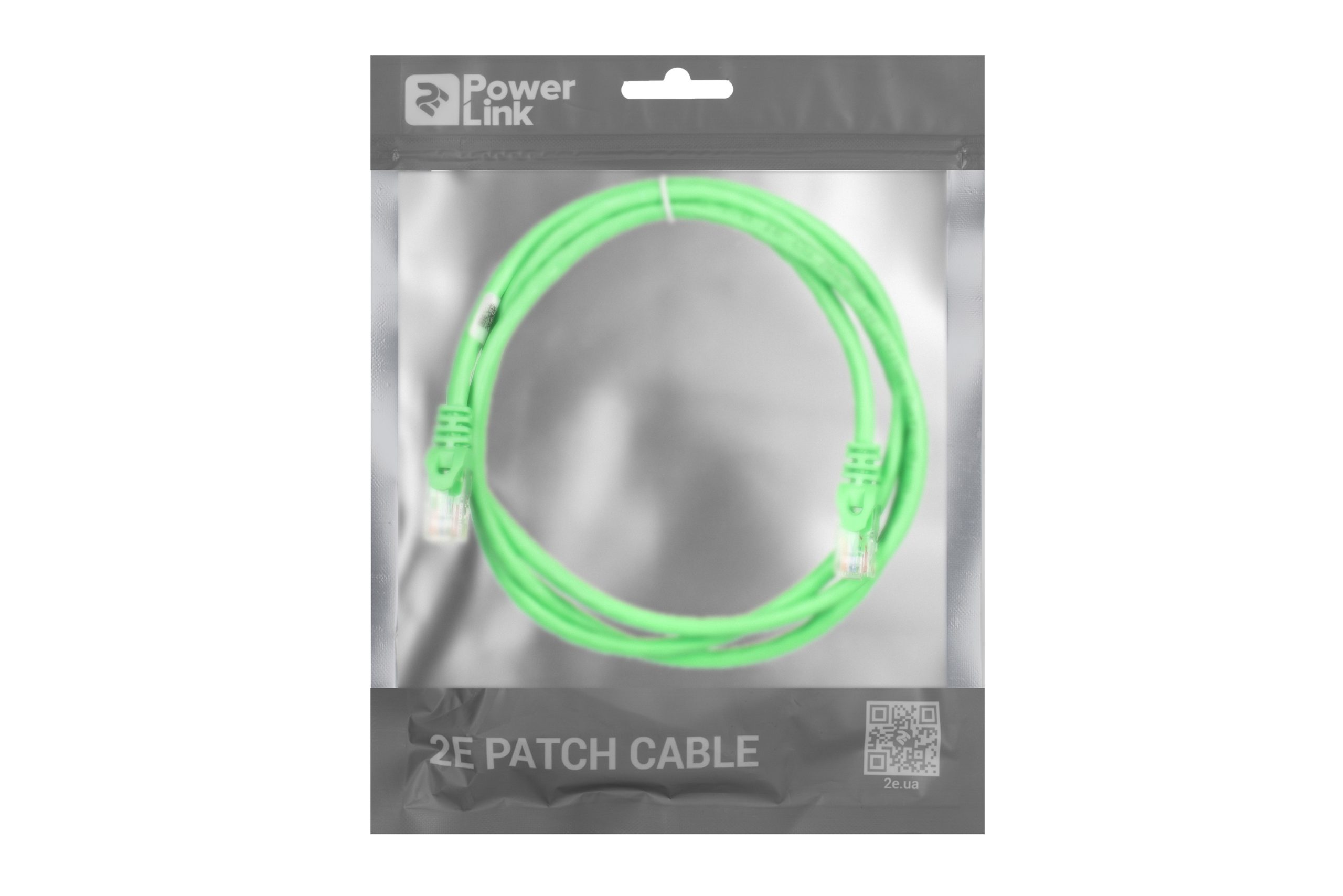 Патч-корд 2E Cat 6, UTP, RJ45, 26AWG, 7/0.16 Cu, 1.50 m, PVC, Green (2E-PC6COP-150GRN)