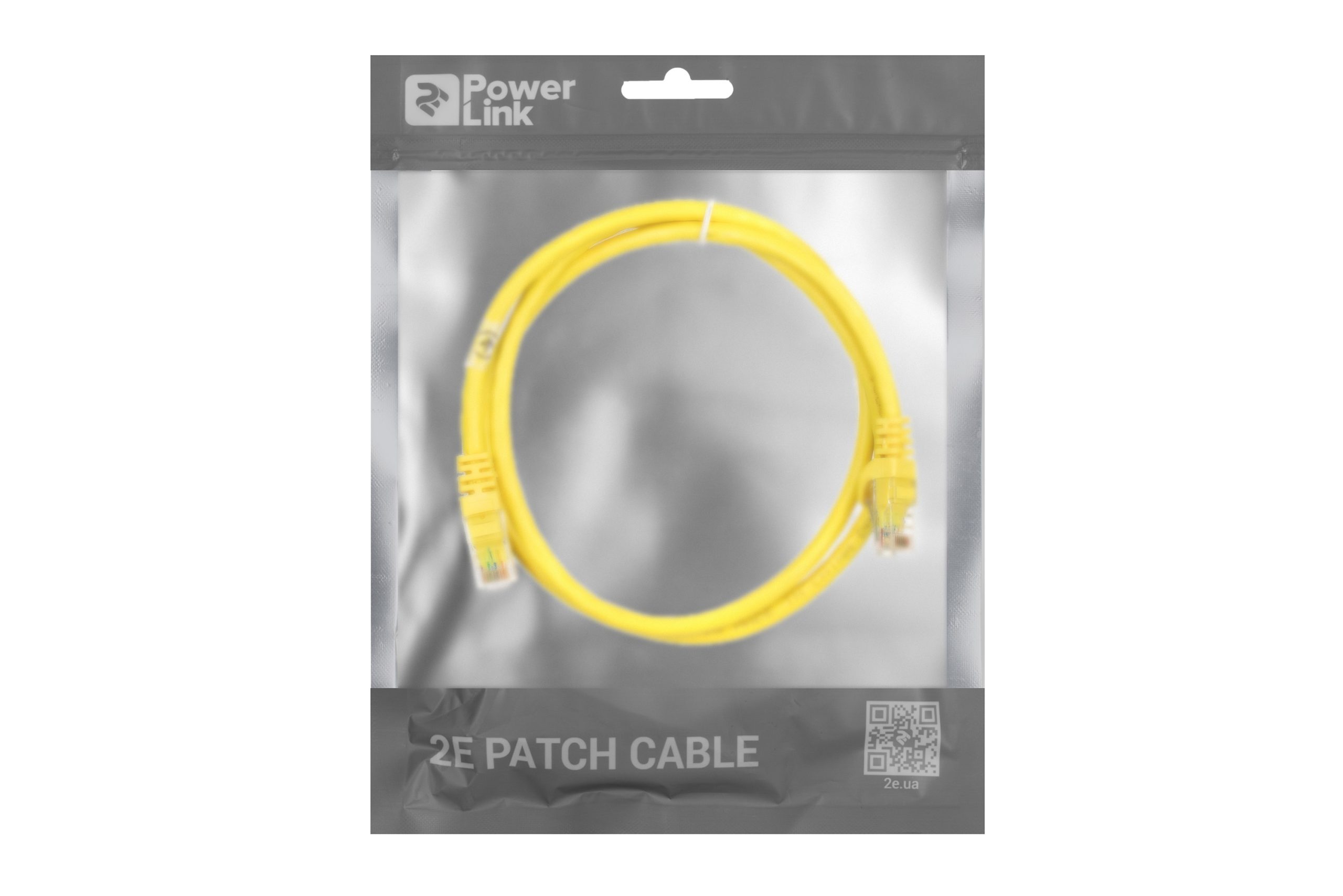 Патч-корд 2E Cat 6, UTP, RJ45, 26AWG, 7/0.16 Cu, 1.00 m, PVC, Yellow (2E-PC6COP-100YLW)