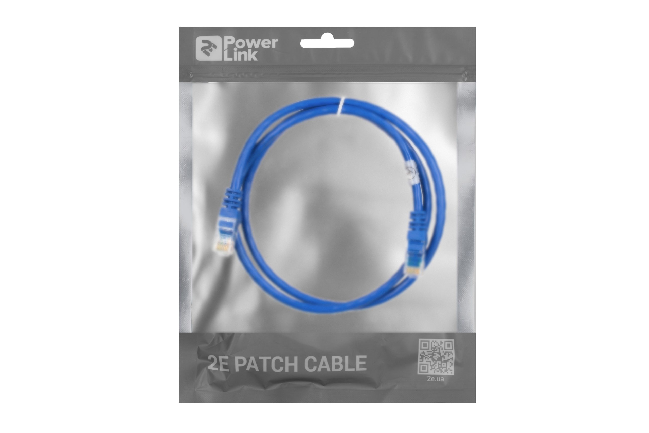 Патч-корд 2E Cat 6, UTP, RJ45, 26AWG, 7/0.16 Cu, 1.00 m, PVC, Blue (2E-PC6COP-100BL)