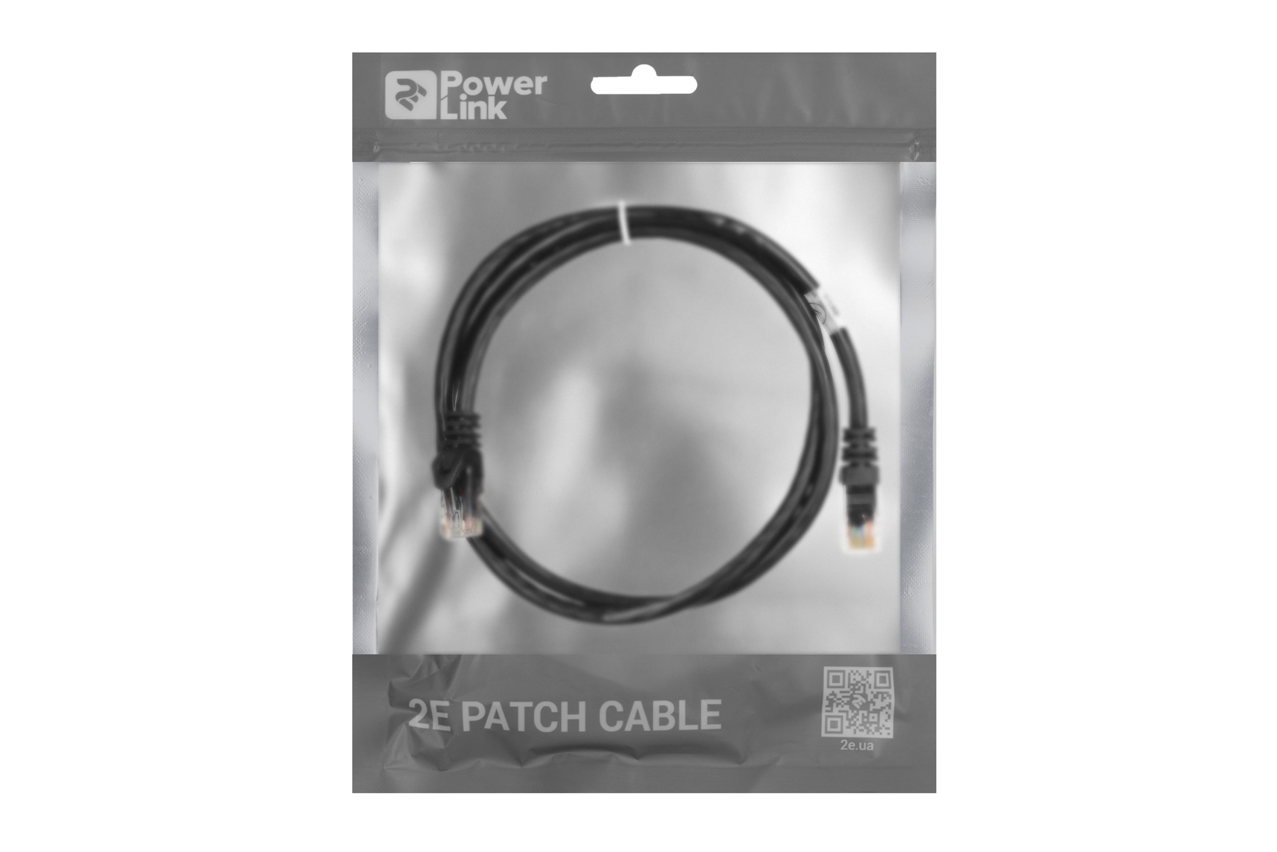 Патч-корд 2E Cat 6, UTP, RJ45, 26AWG, 7/0.16 Cu, 1.00 м, ПВХ, Black (2E-PC6COP-100BK)