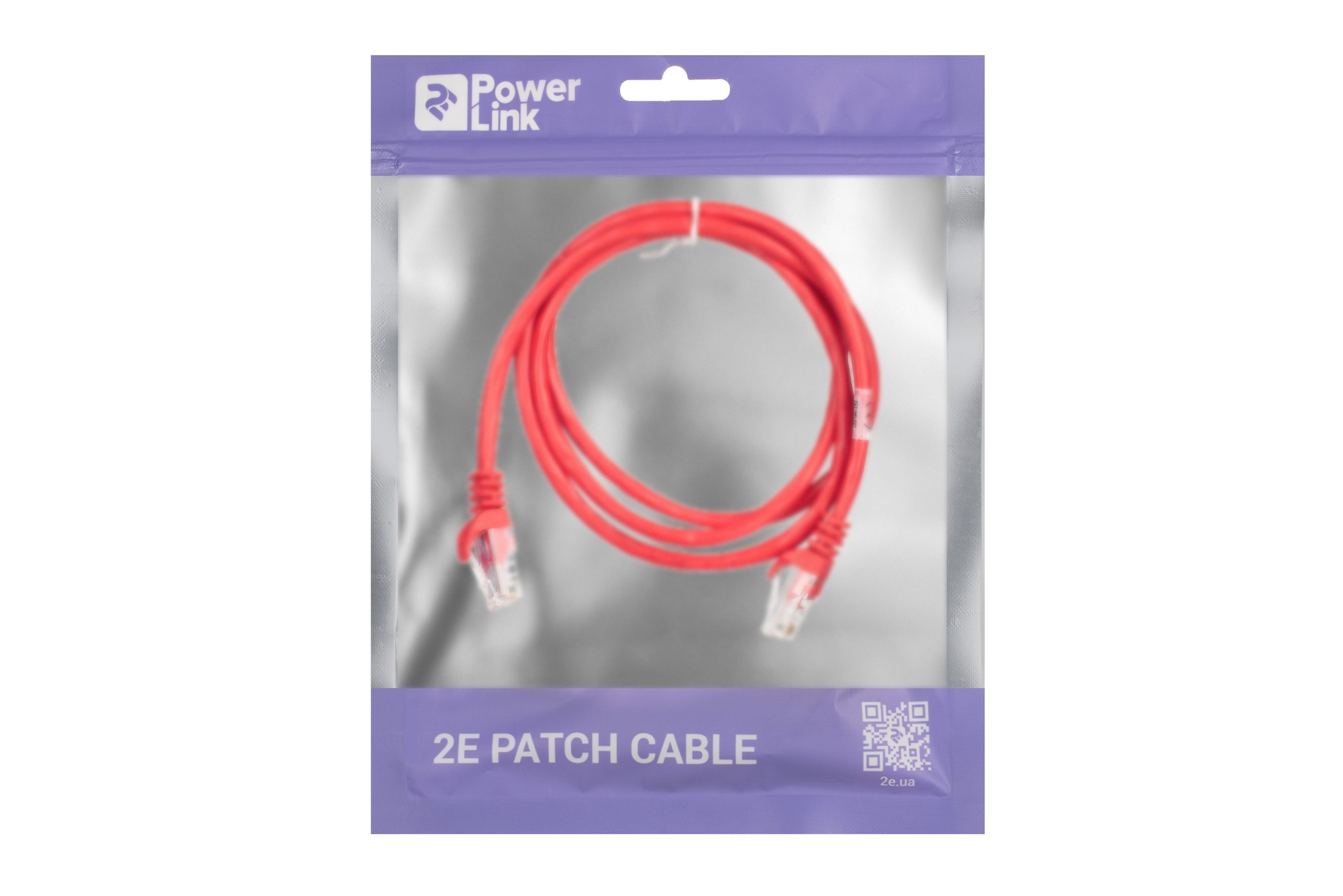 Патч-корд 2E Cat 5e, UTP, RJ45, 26AWG, 7/0.16 CCA, 1.20 m, PVC, Red (2E-PC5ECA-120RD)