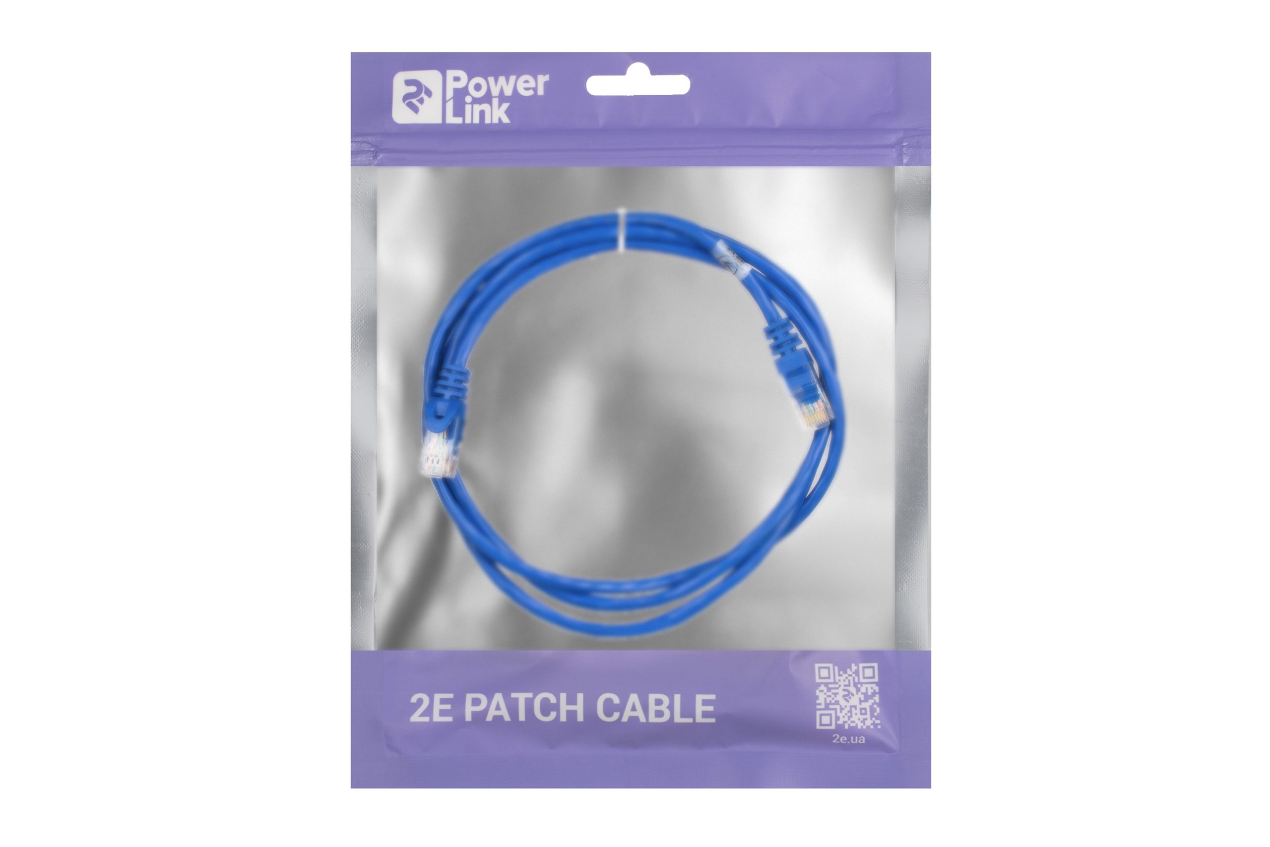 Патч-корд 2E Cat 5e, UTP, RJ45, 26AWG, 7/0.16 CCA, 1.50 m, PVC, Blue (2E-PC5ECA-150BL)