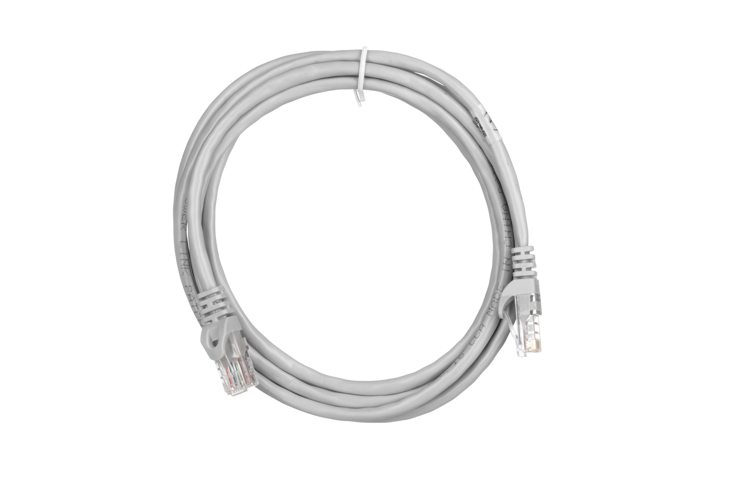 Патч-корд 2E Cat 5e, UTP, RJ45, 26AWG, 7/0.16 CCA, 2.20 m, PVC, Grey (2E-PC5ECA-220GRY)