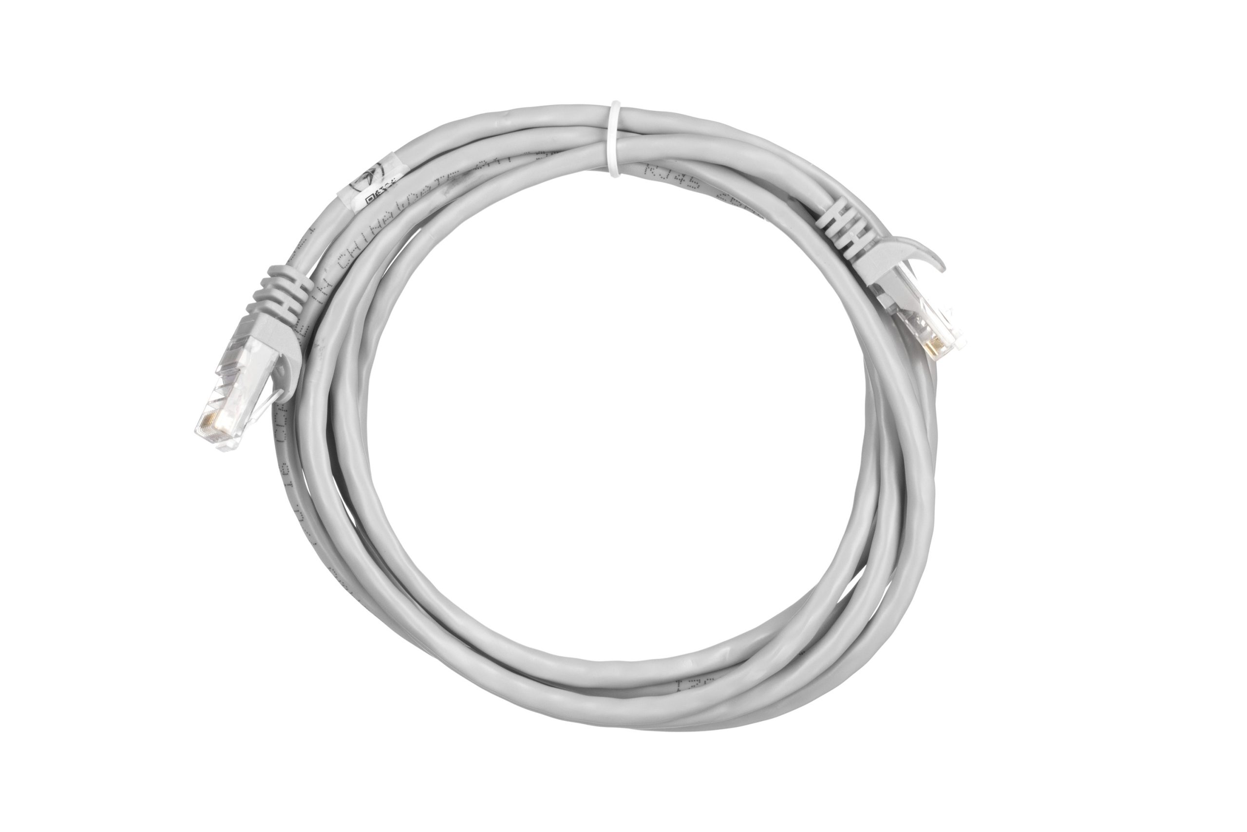 Патч-корд 2E Cat 5e, UTP, RJ45, 26AWG, 7/0.16 CCA, 2.50 m, PVC, Grey (2E-PC5ECA-250GRY)