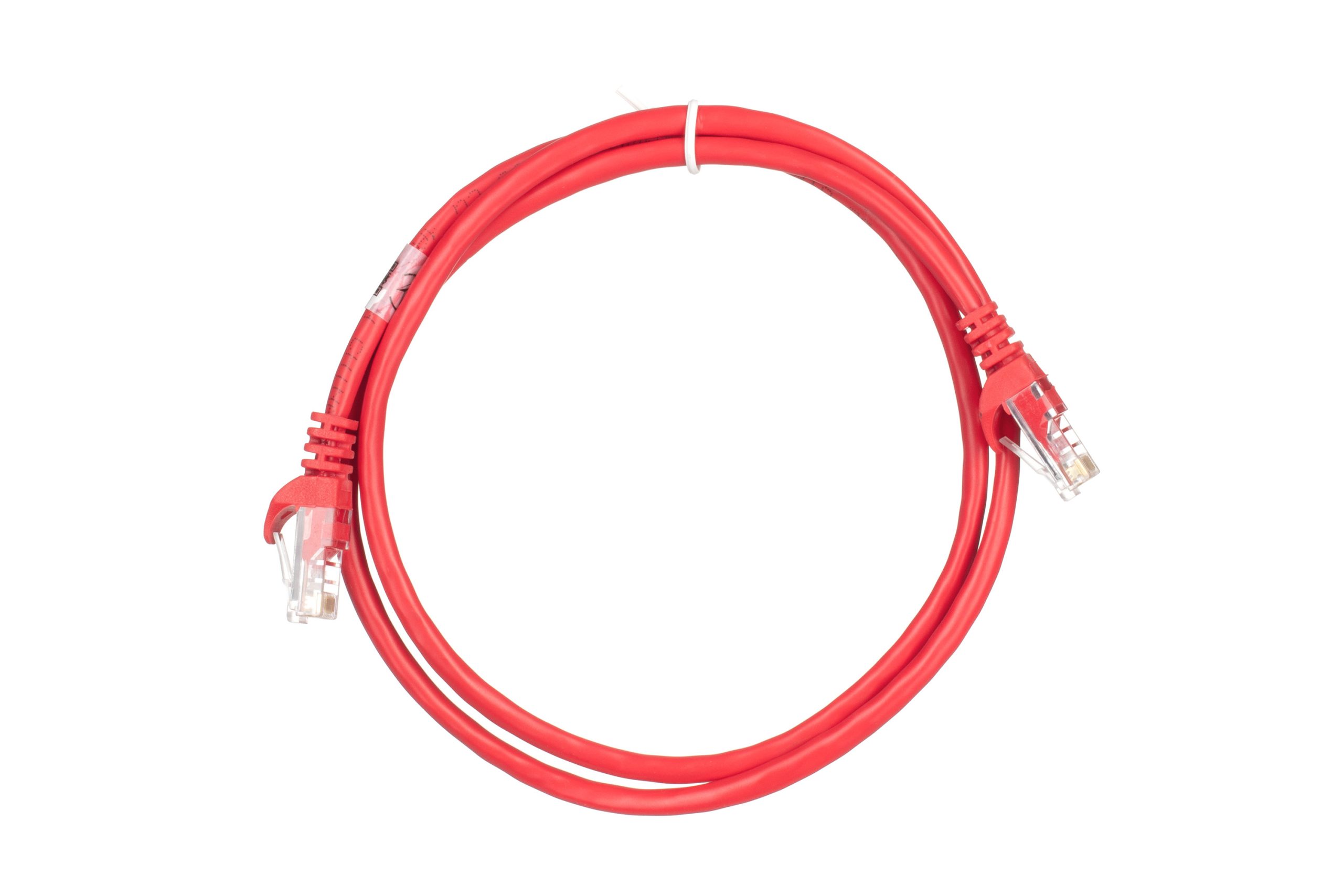 Патч-корд 2E Cat 5e, UTP, RJ45, 26AWG, 7/0.16 Cu, 1.00 m, PVC, Red (2E-PC5ECOP-100RD)