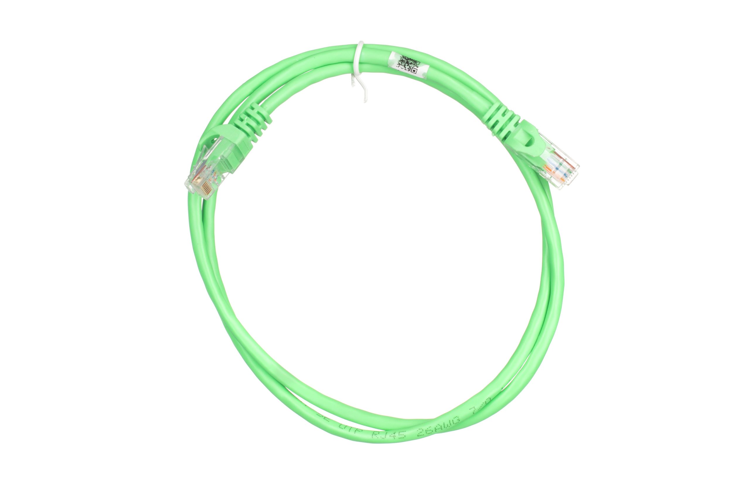 Патч-корд 2E Cat 5e, UTP, RJ45, 26AWG, 7/0.16 Cu, 1.00 m, PVC, Green (2E-PC5ECOP-100GRN)