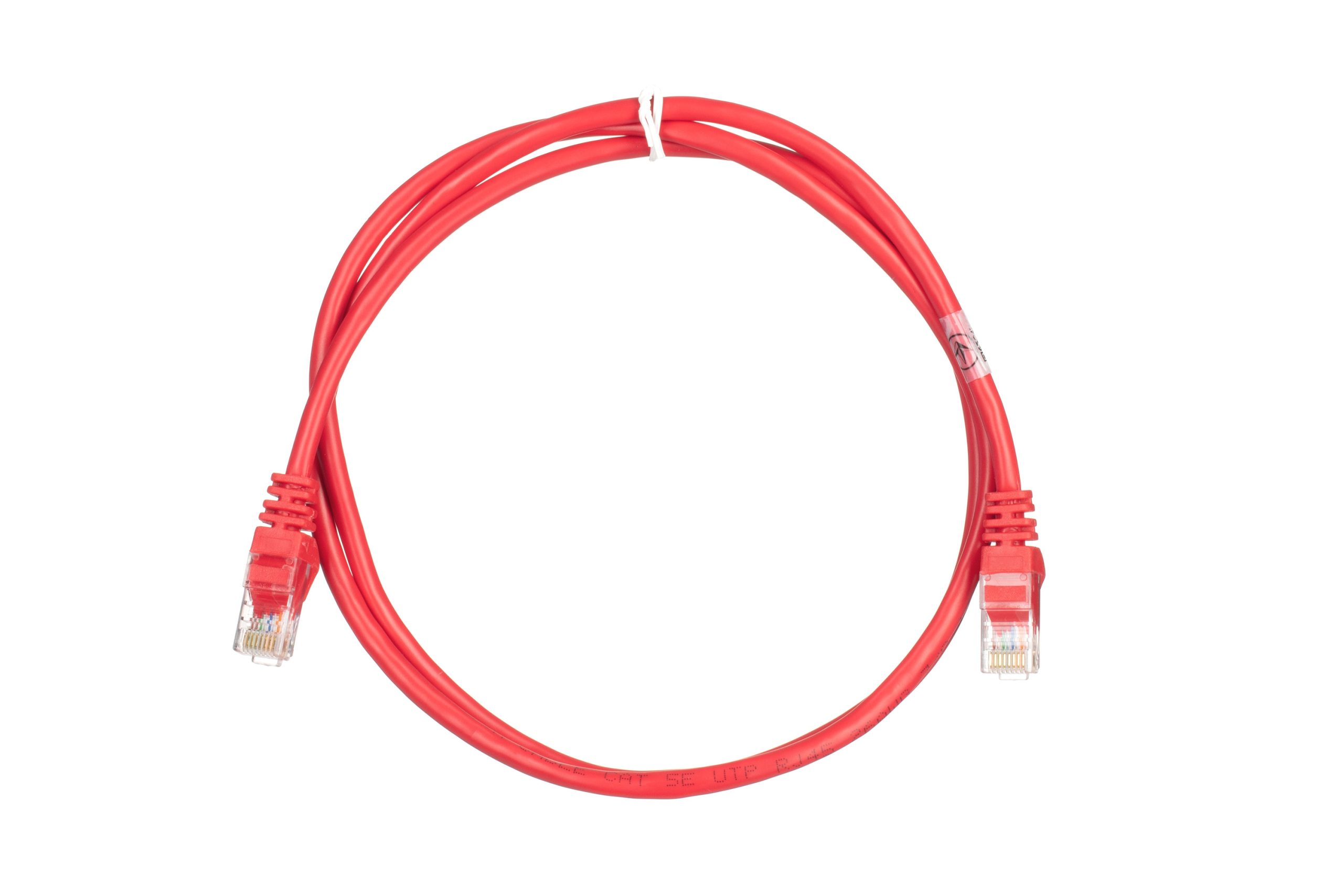 Патч-корд 2E Cat 5e, UTP, RJ45, 26AWG, 7/0.16 Cu, 1.20 m, PVC, Red (2E-PC5ECOP-120RD)