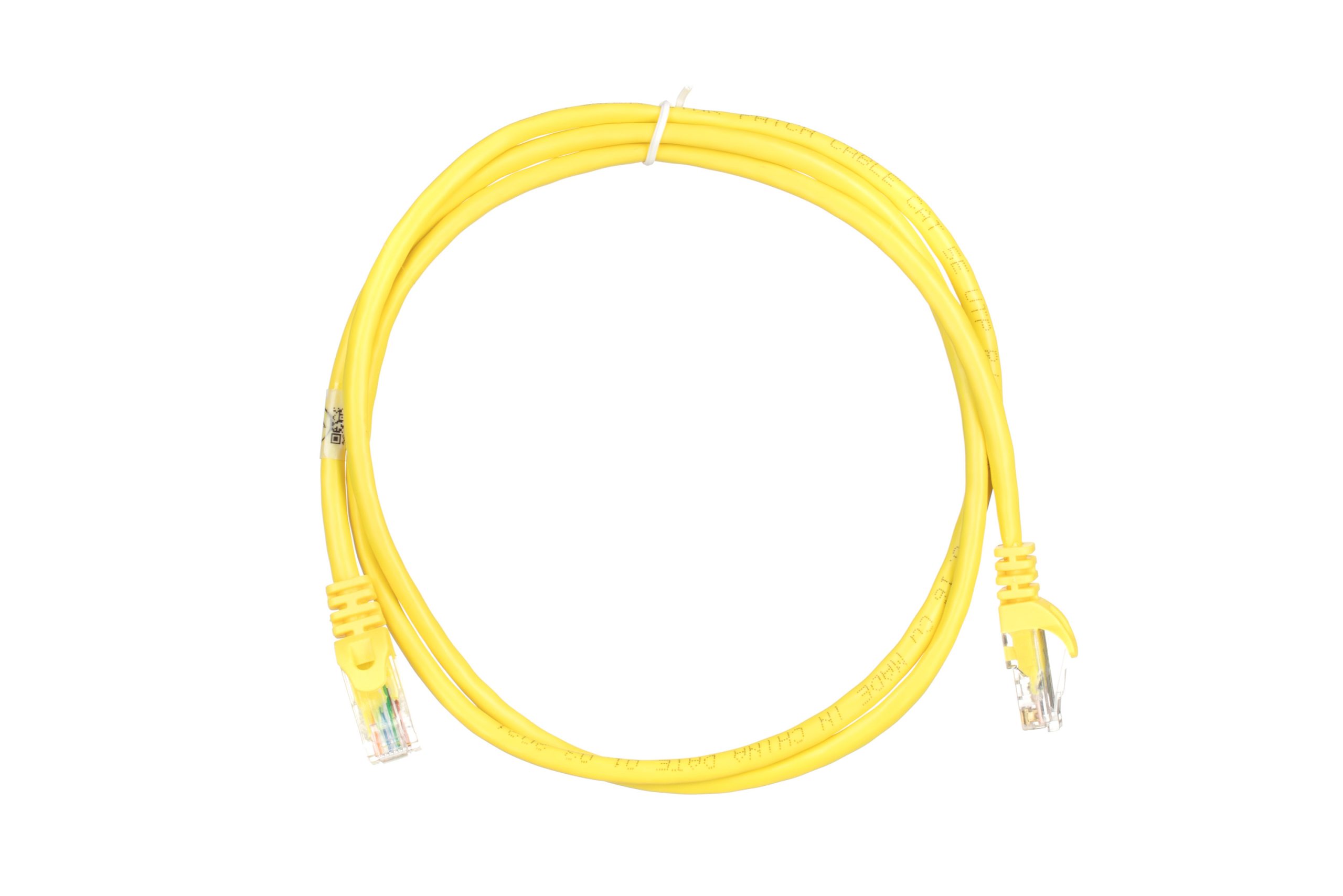 Патч-корд 2E Cat 5e, UTP, RJ45, 26AWG, 7/0.16 Cu, 1.20 m, PVC, Yellow (2E-PC5ECOP-120YLW)